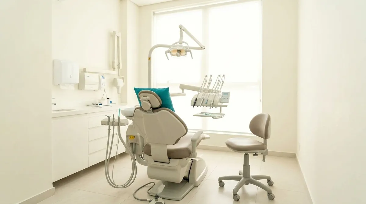 Consultório odontológico da Sorria Nepomuceno com cadeira e equipamentos novos